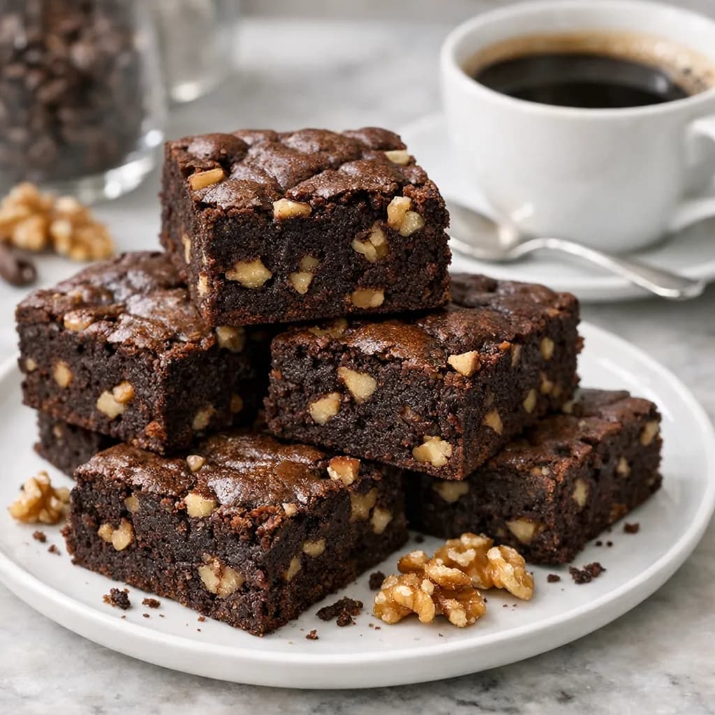 Espresso Walnut Brownies