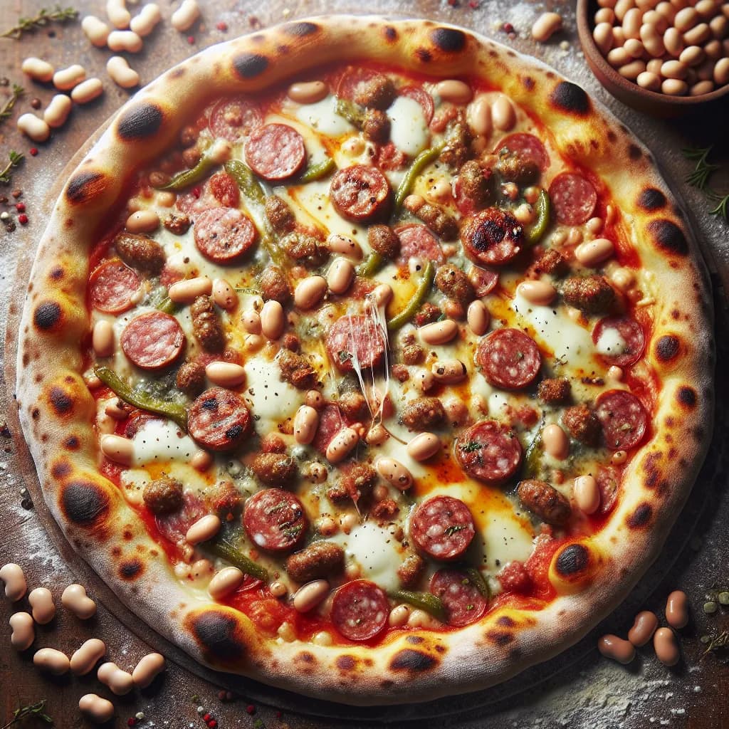 Fagioli Salsiccia Sahne Pizza