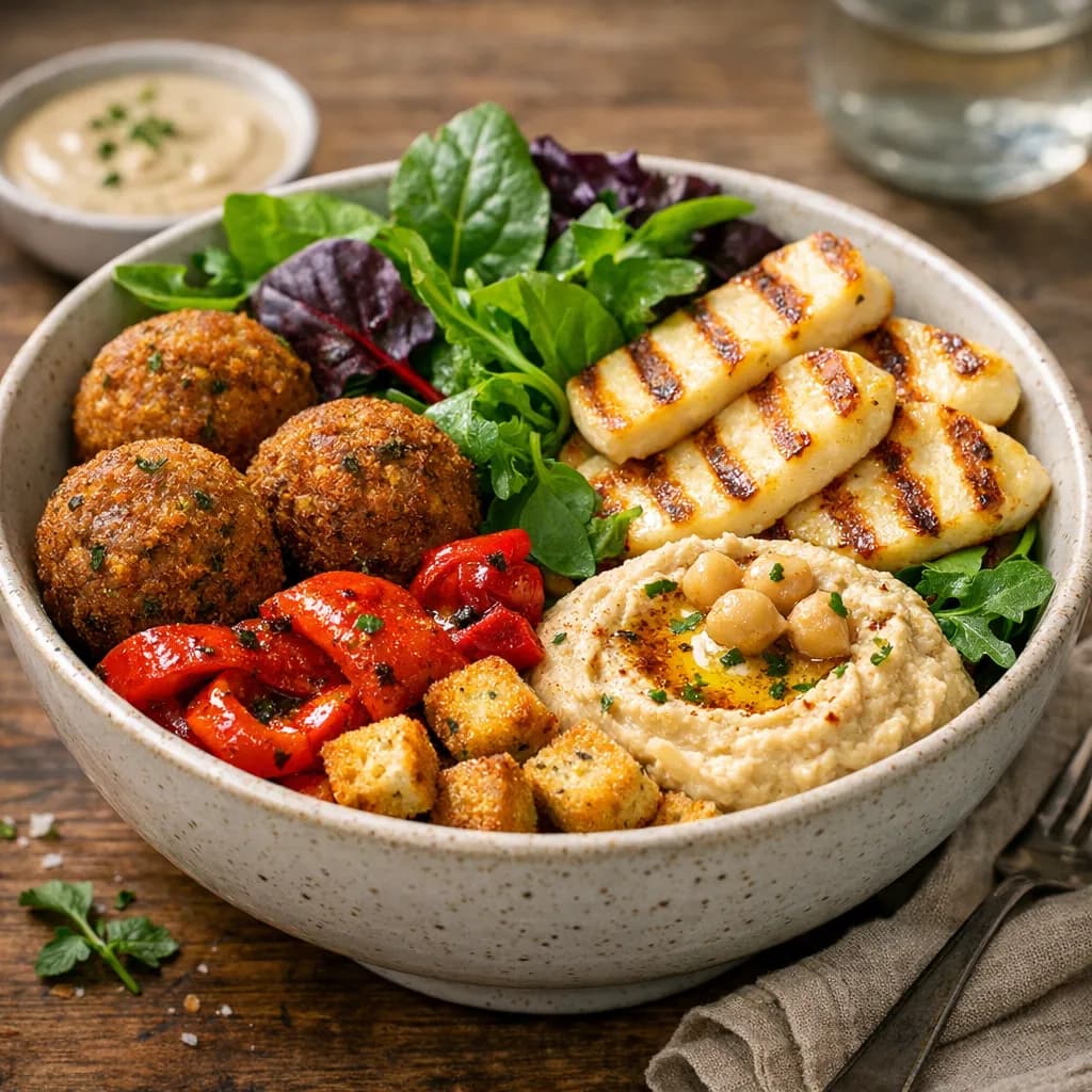 Falafel & Halloumi Rainbow Bowl