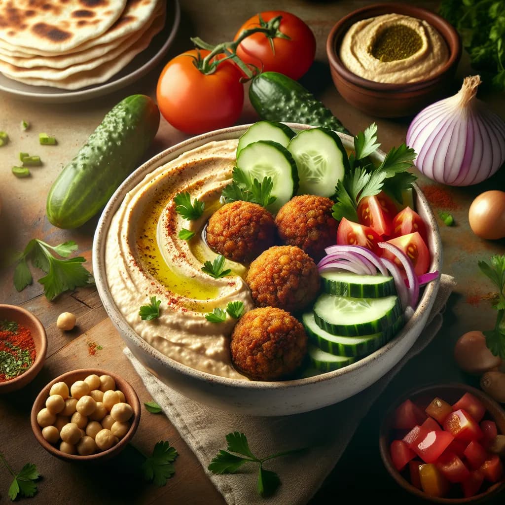 Falafel and Hummus Bowl