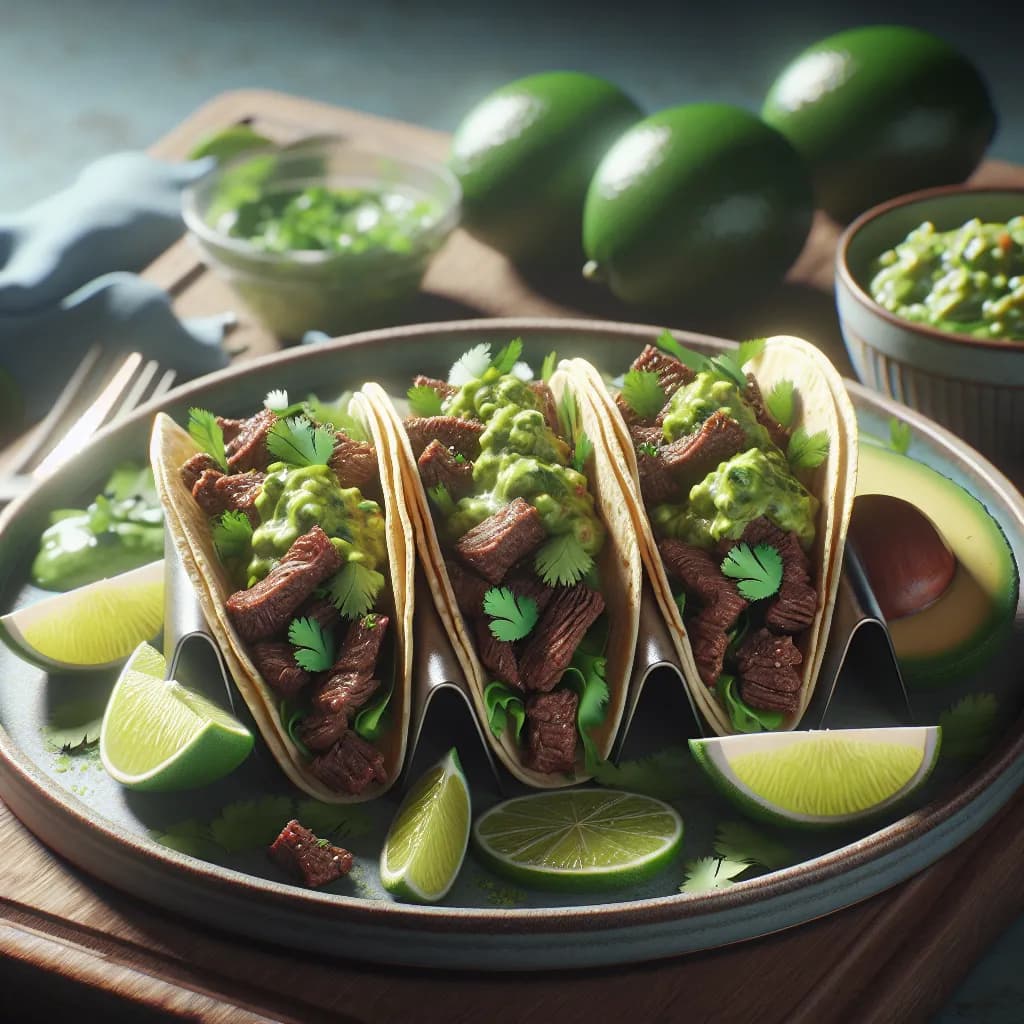 Fancy Beef Tacos with Avocado Salsa