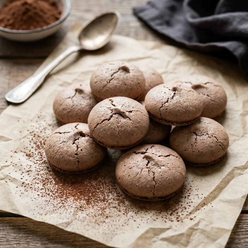 Fat-Free Cocoa Meringue Cookies