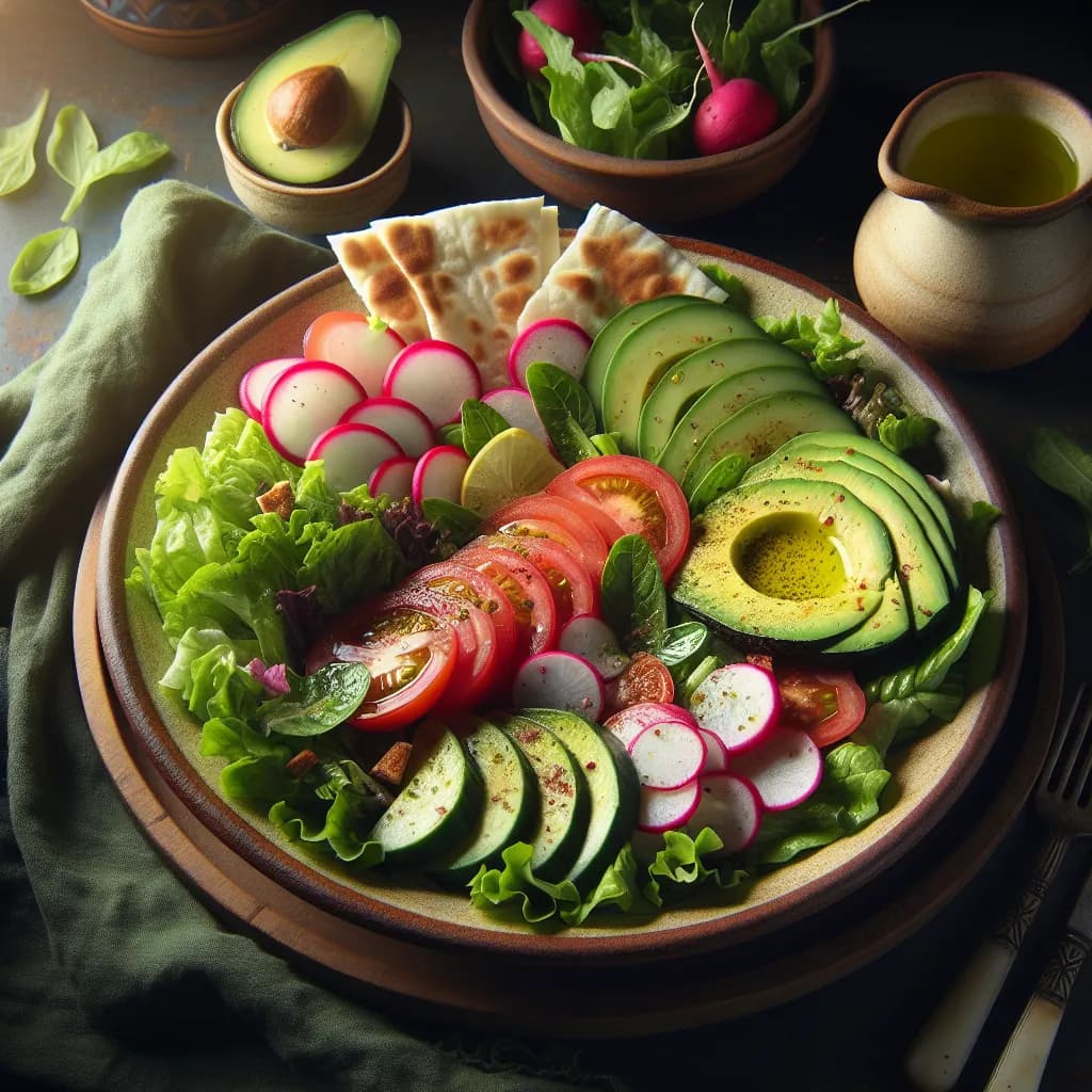 Fattoush with Avocado