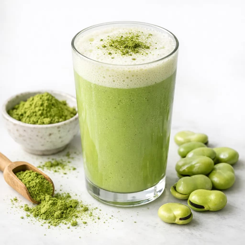 Fava Bean Matcha Protein Milk