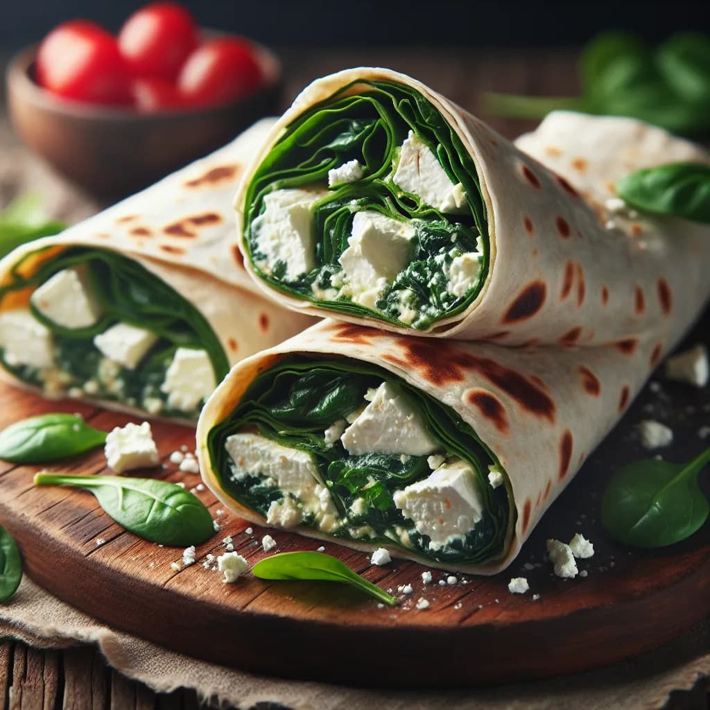 Feta and Spinach Wrap