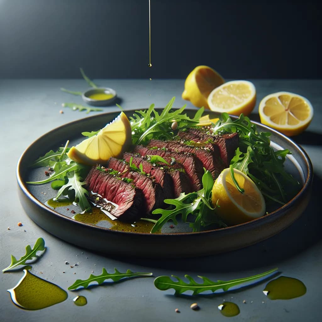 Fettina di Manzo con Rucola e Limone