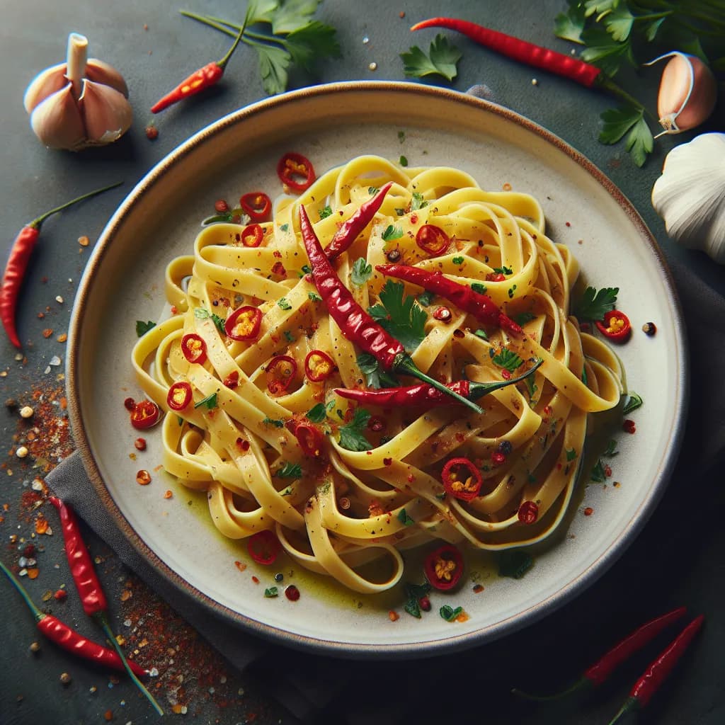 Fettuccine al Peperoncino e Aglio