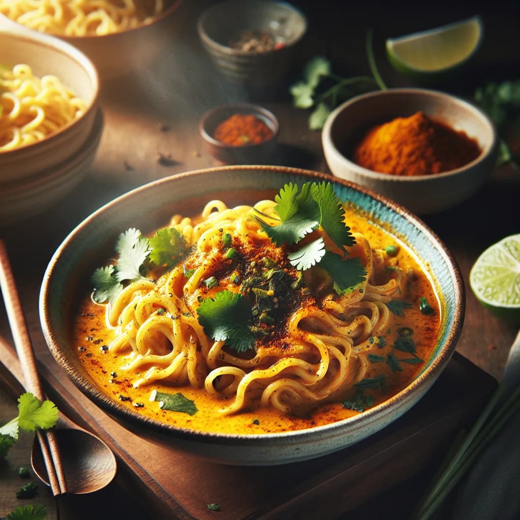 Feurige Curry-Nudelsoße