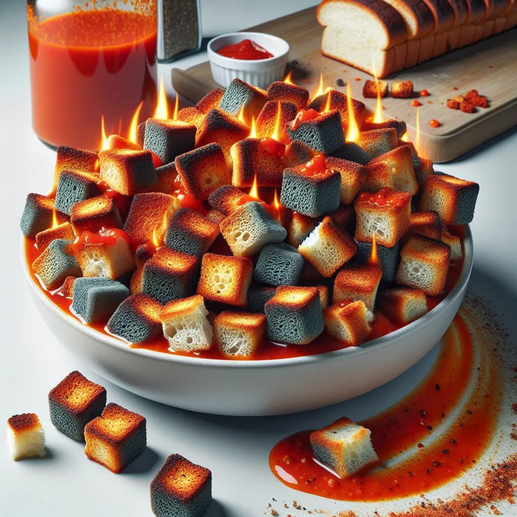 Fiery Moldy Bread Croutons
