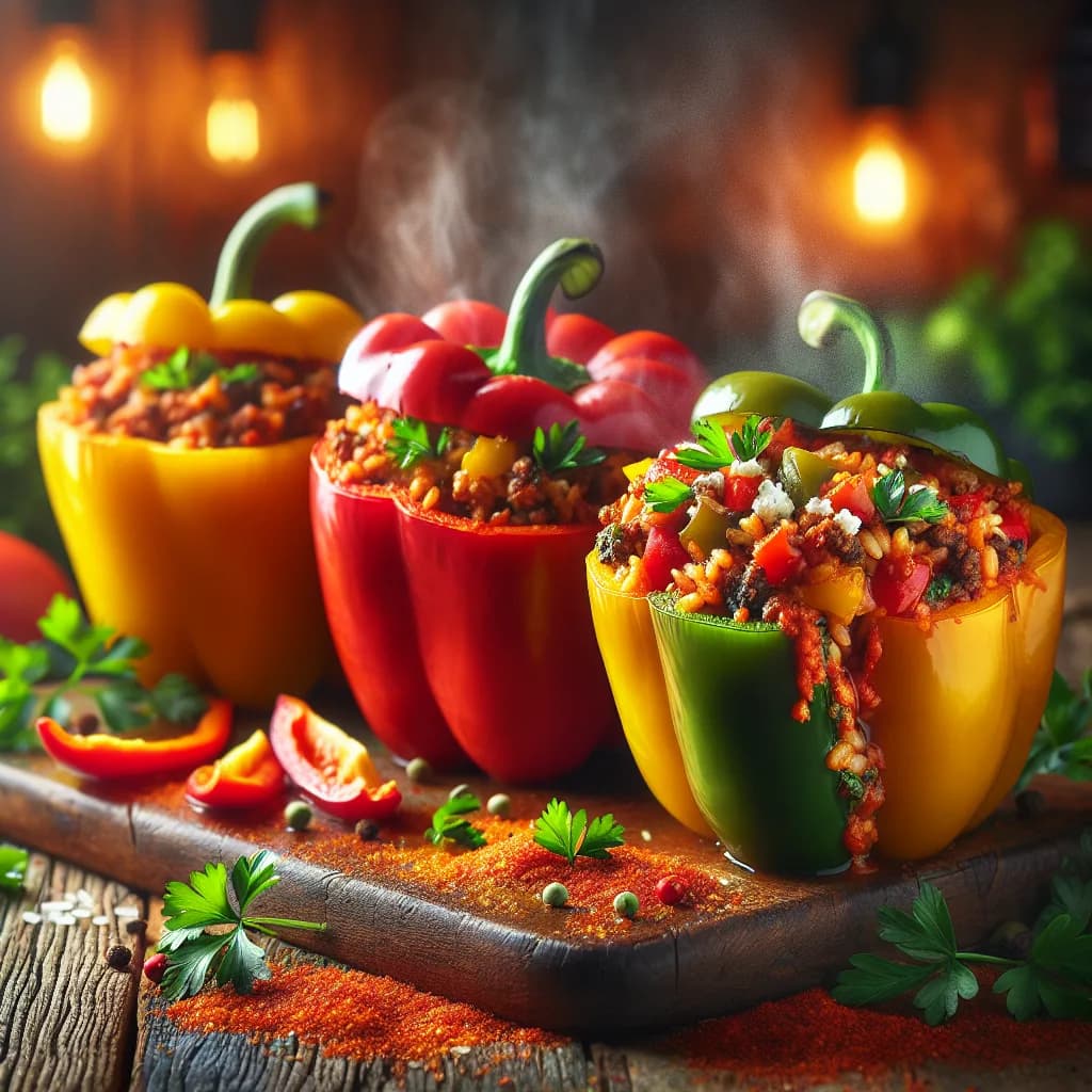 Fiery Stuffed Bell Peppers