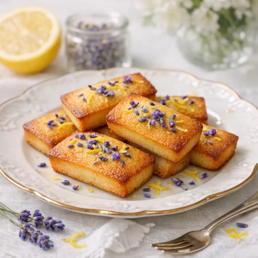 Financiers citron-lavande