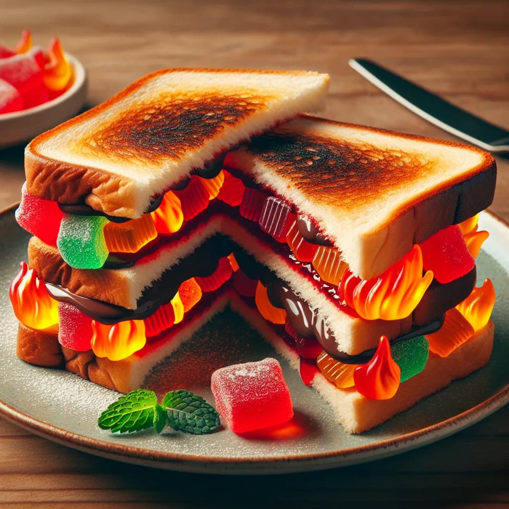 Fire Gummy Chocolate Sandwich