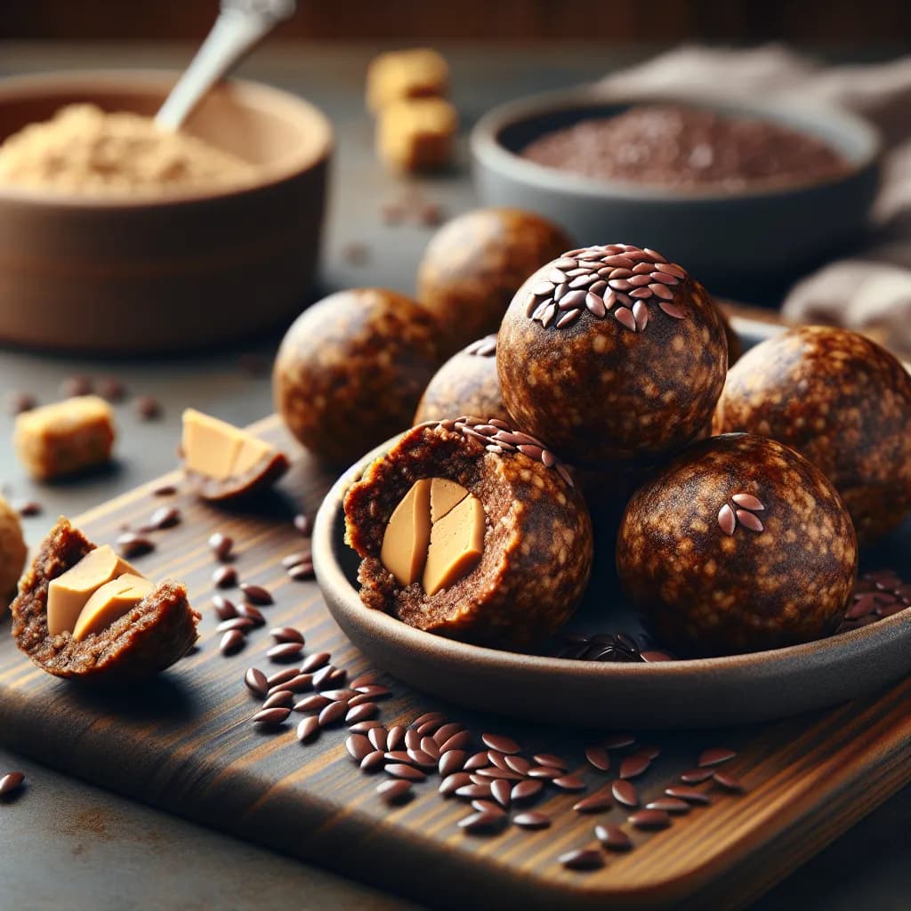 Flax Seed Peanut Butter Protein Balls
