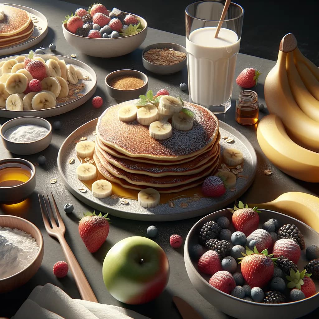 Fluffy Banana Oat Pancakes
