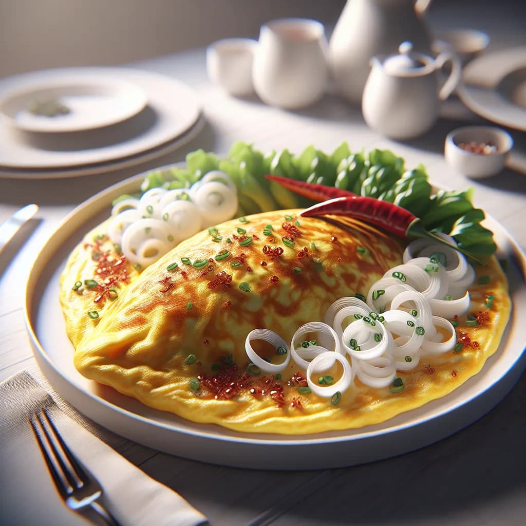 Fluffy Omelet with Chilli Spice