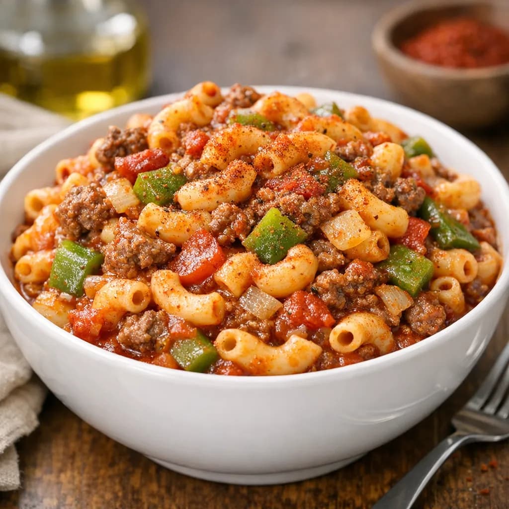 Food Beef and Macaroni