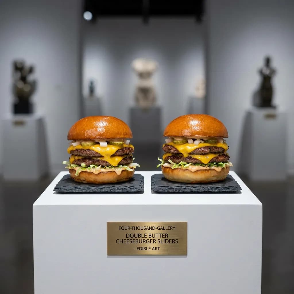 Four-Thousand-Gallery Double Butter Cheeseburger Sliders