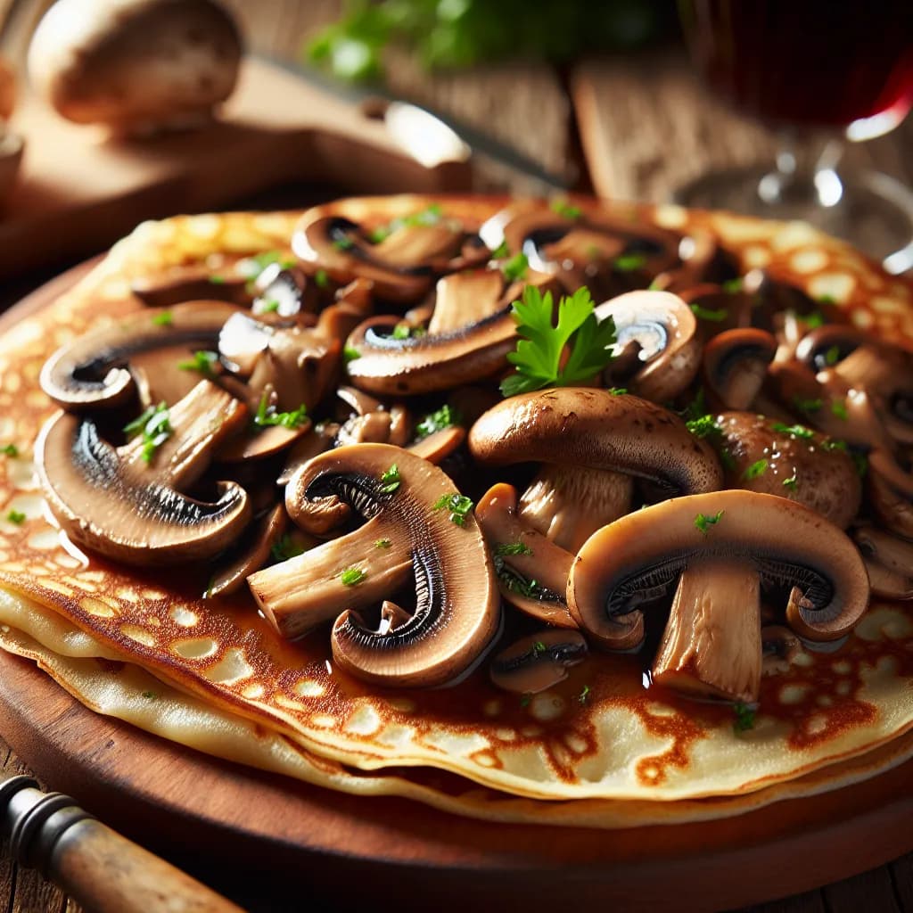 Französische Pilz-Crêpes