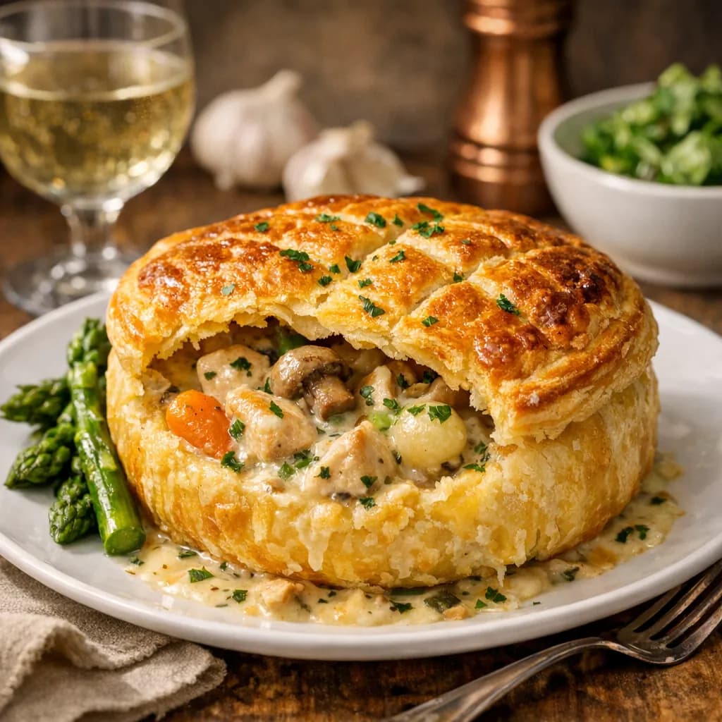 French Chicken Fricassée Pie