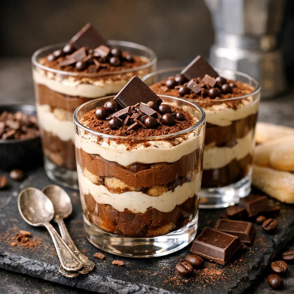 French Chocolate Tiramisu Verrines