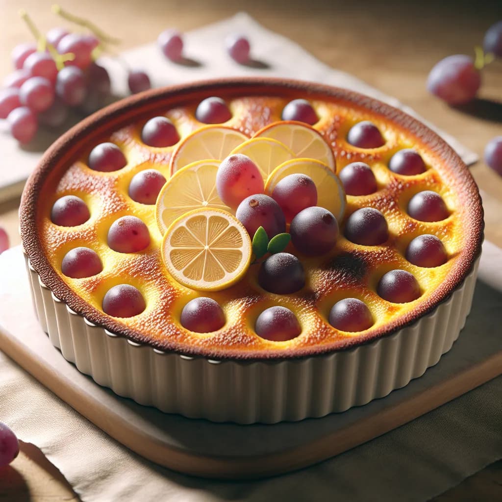 French Grape Lemon Clafoutis