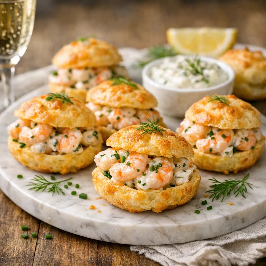 French-Style Shrimp Gougères