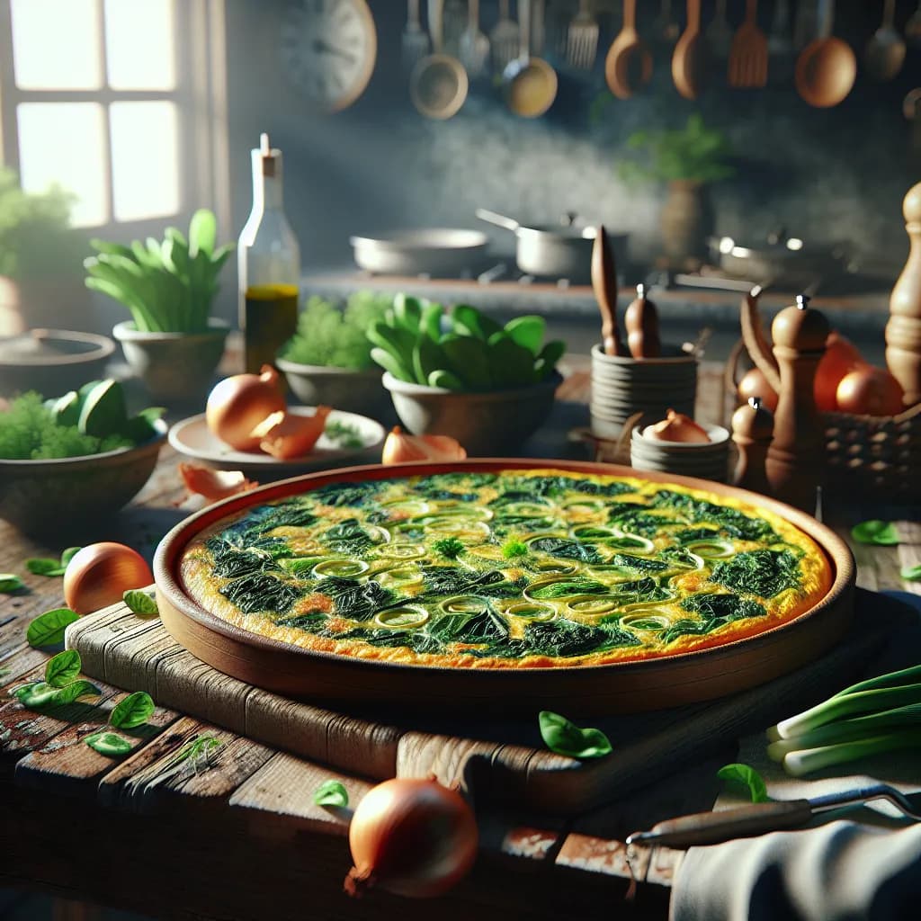 Frittata di Bietole e Cipolle