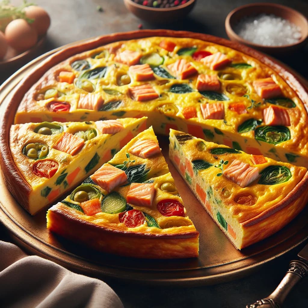 Frittata di Salmone e Verdure
