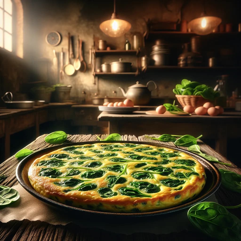 Frittata di albumi con spinaci