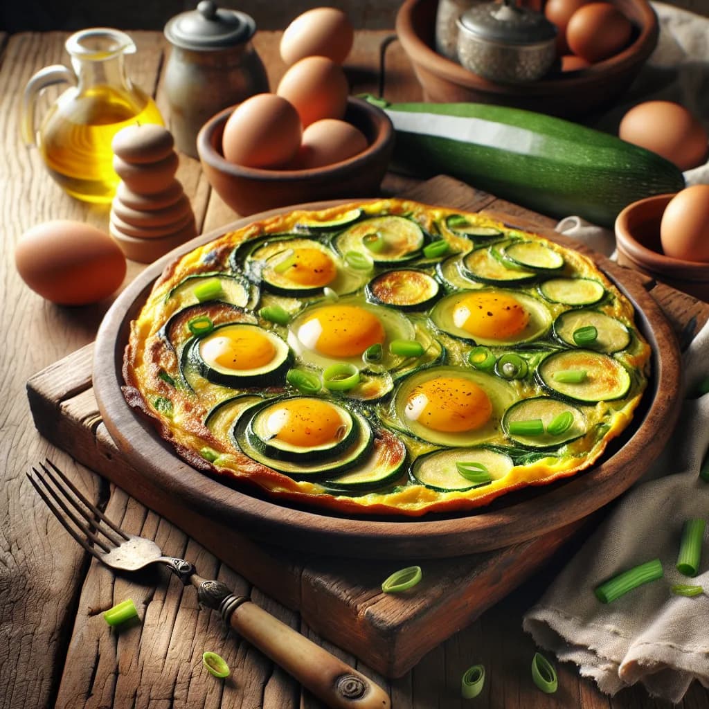 Frittata di zucchine e cipollotto