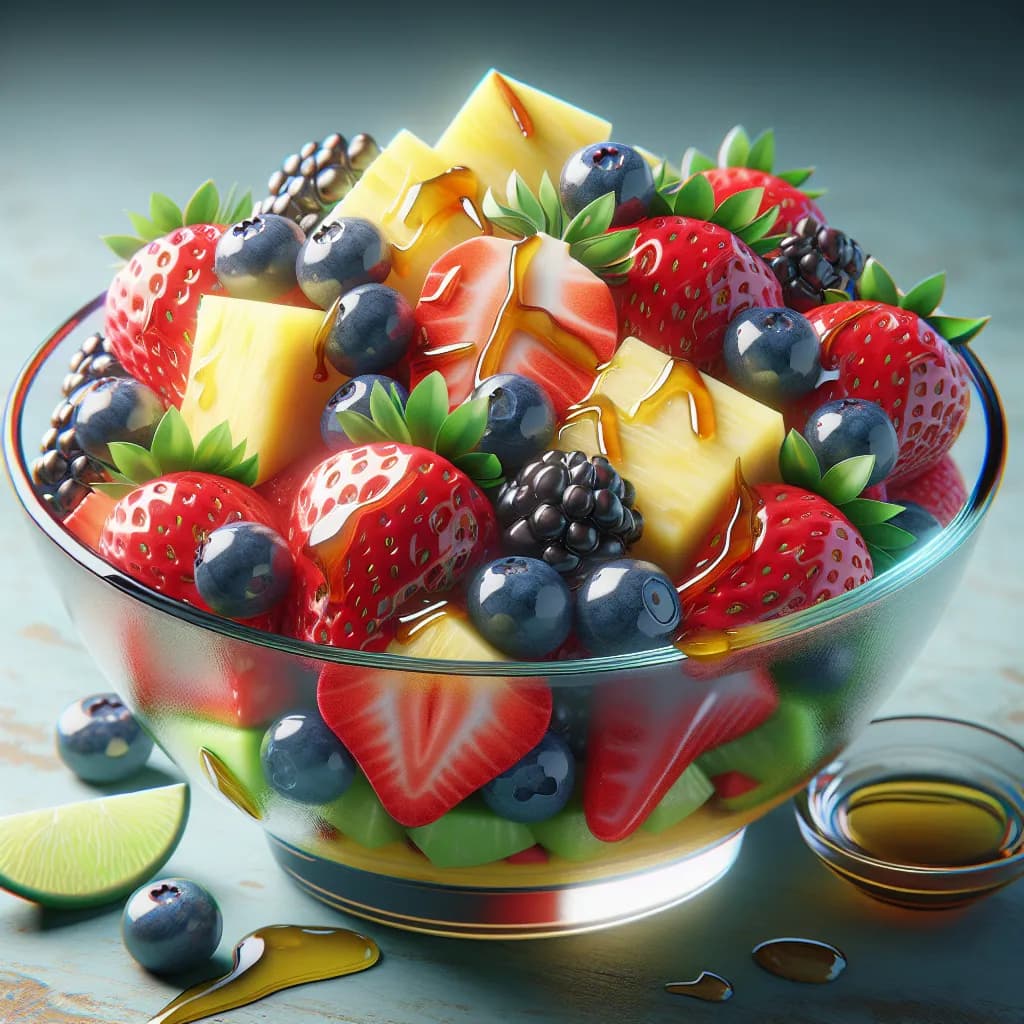 Fruit Salad with Honey Lime Dressing