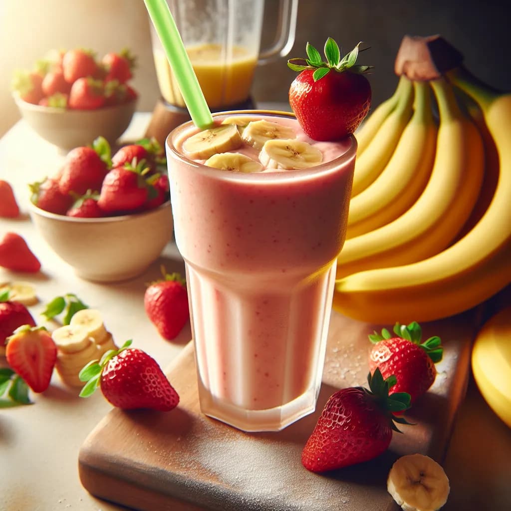 Frullato di Banana e Fragola