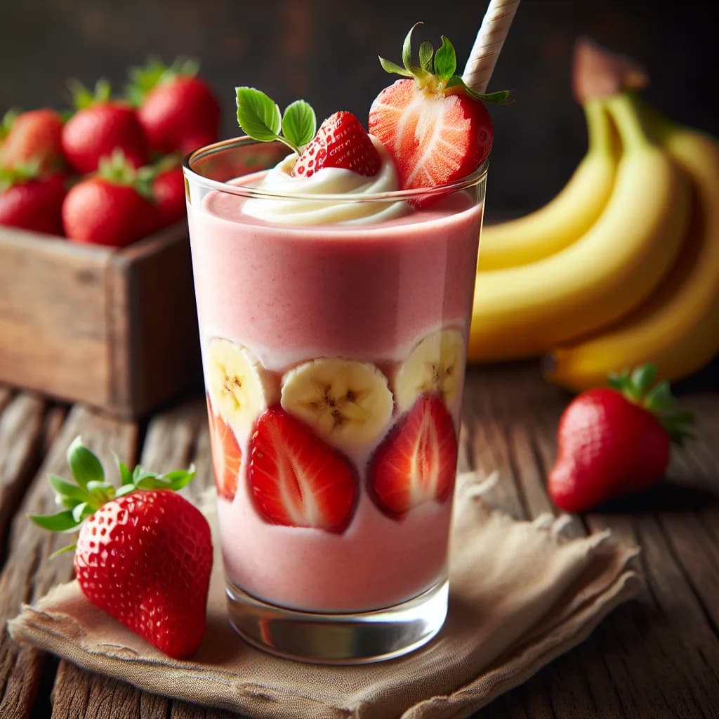 Frullato di Banana e Fragola
