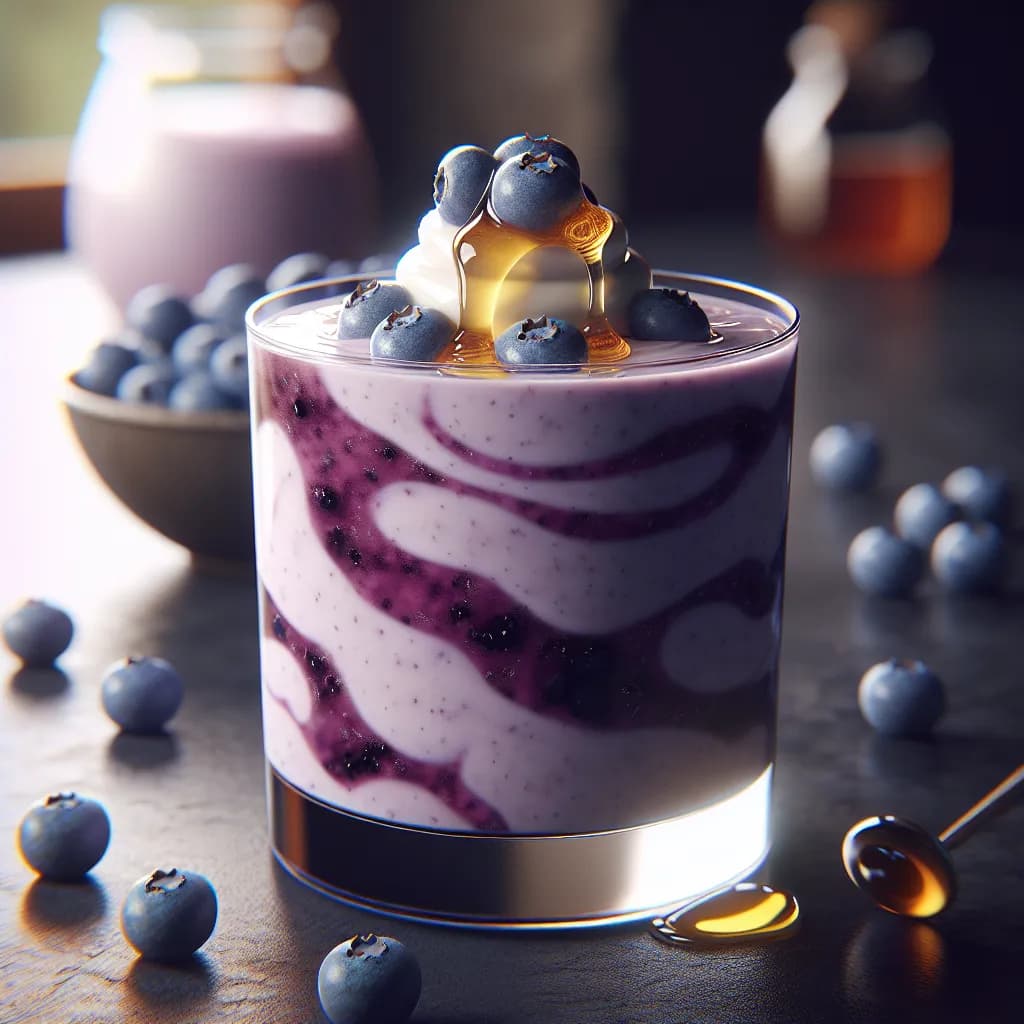 Frullato di Mirtilli e Yogurt