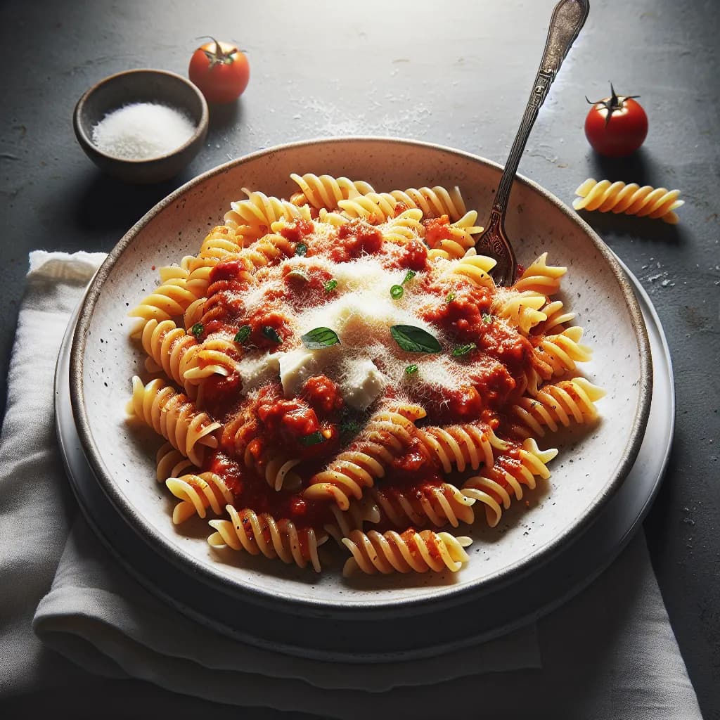 Fusilli with Spicy Tomato Ricotta Sauce