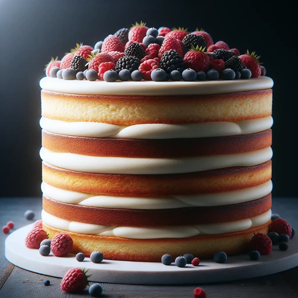 Gâteau à étages à la vanille
