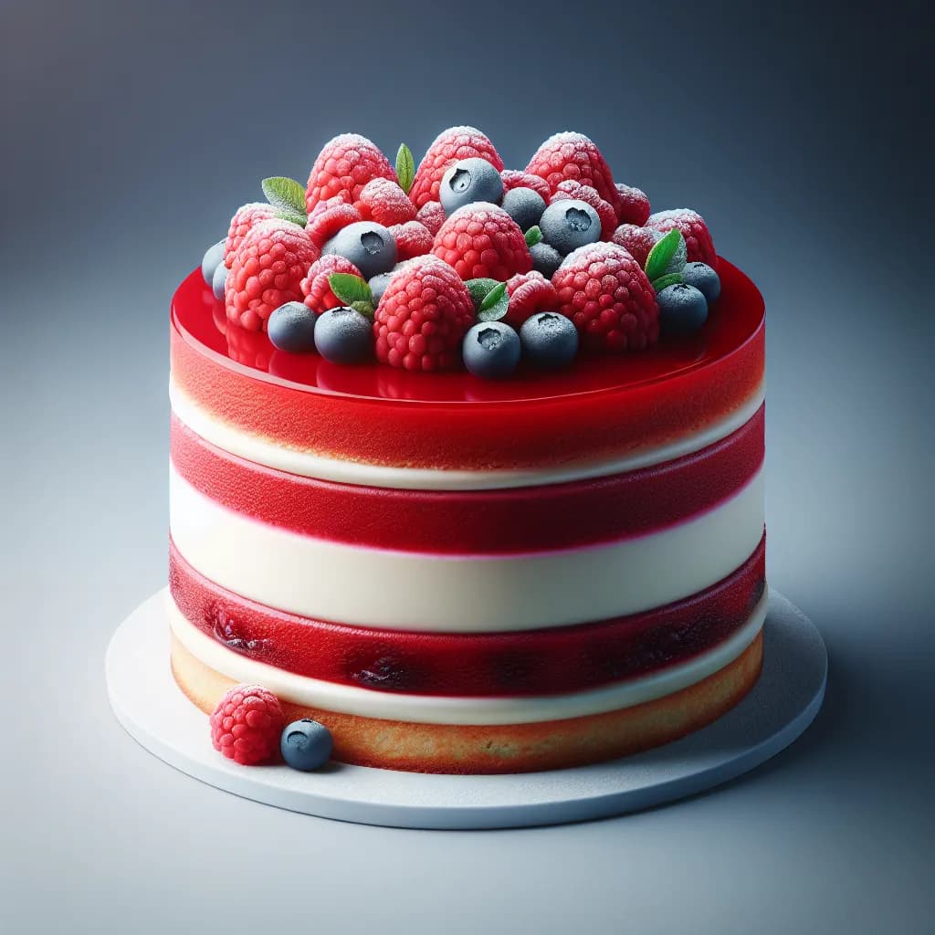 Gâteau à étages aux fruits rouges