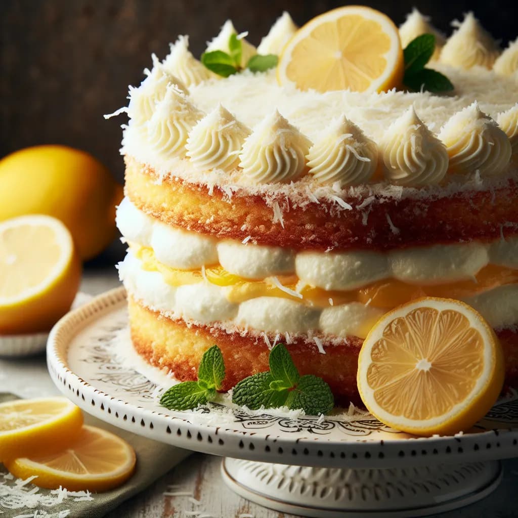 Gâteau à la noix de coco et citron