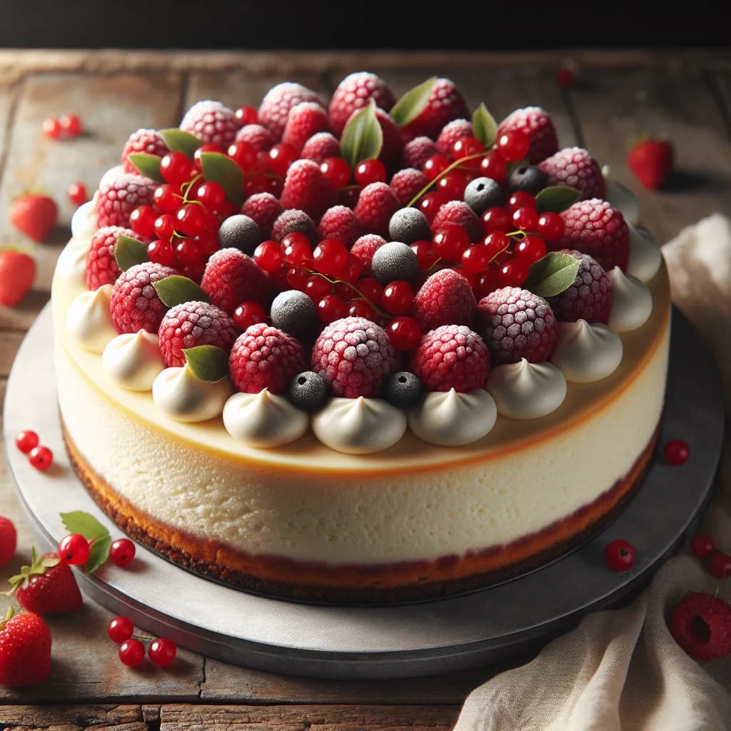 Gâteau au Fromage Blanc et Fruits Rouges