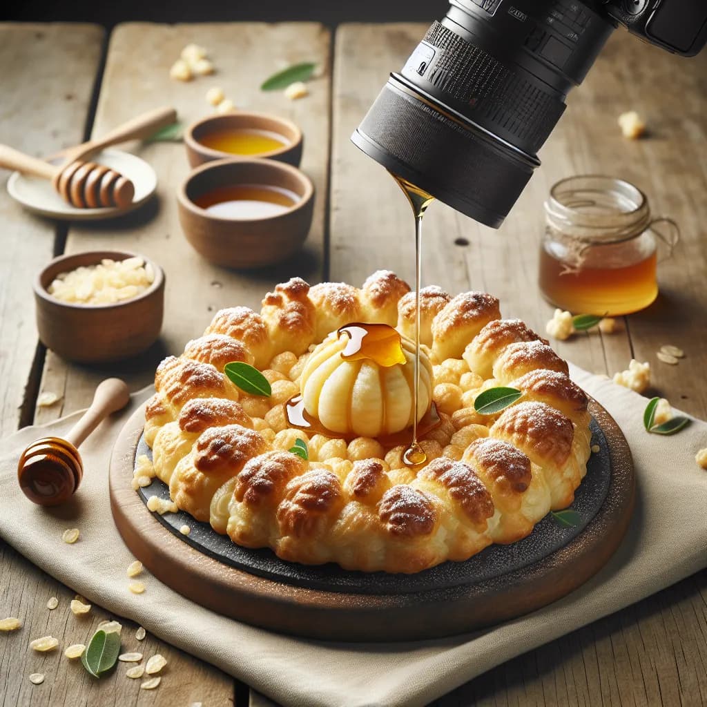 Galette de riz soufflé au fromage et miel