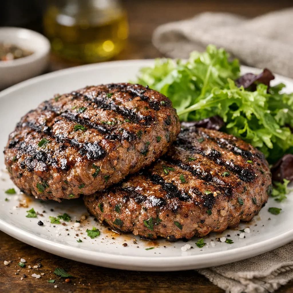 Galettes de bœuf aux herbes pour hamburger