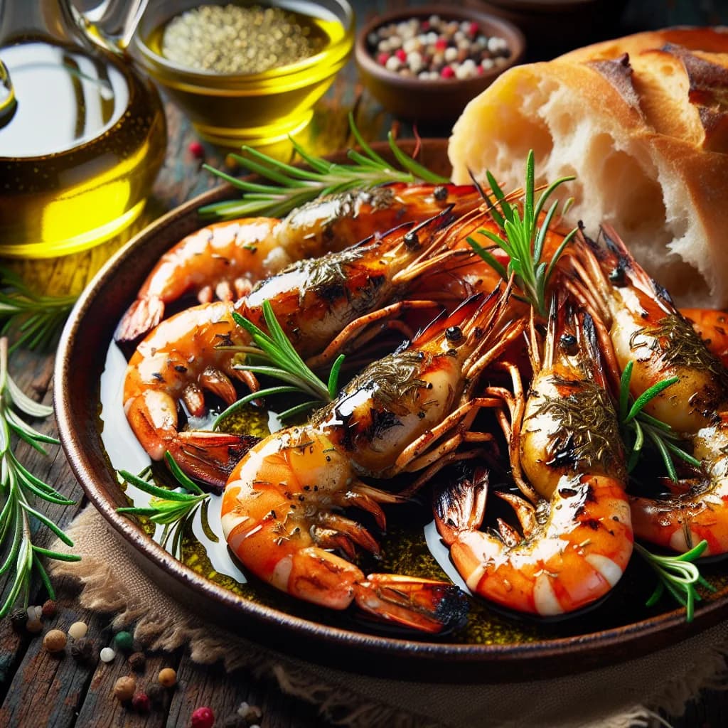 Gambas grillées au romarin