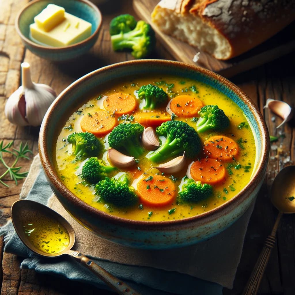 Garlic Broccoli Carrot Soup