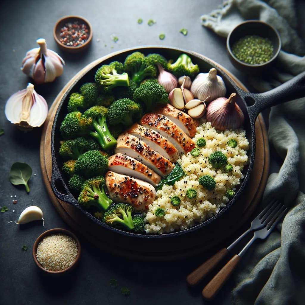 Garlic Broccoli Chicken Skillet