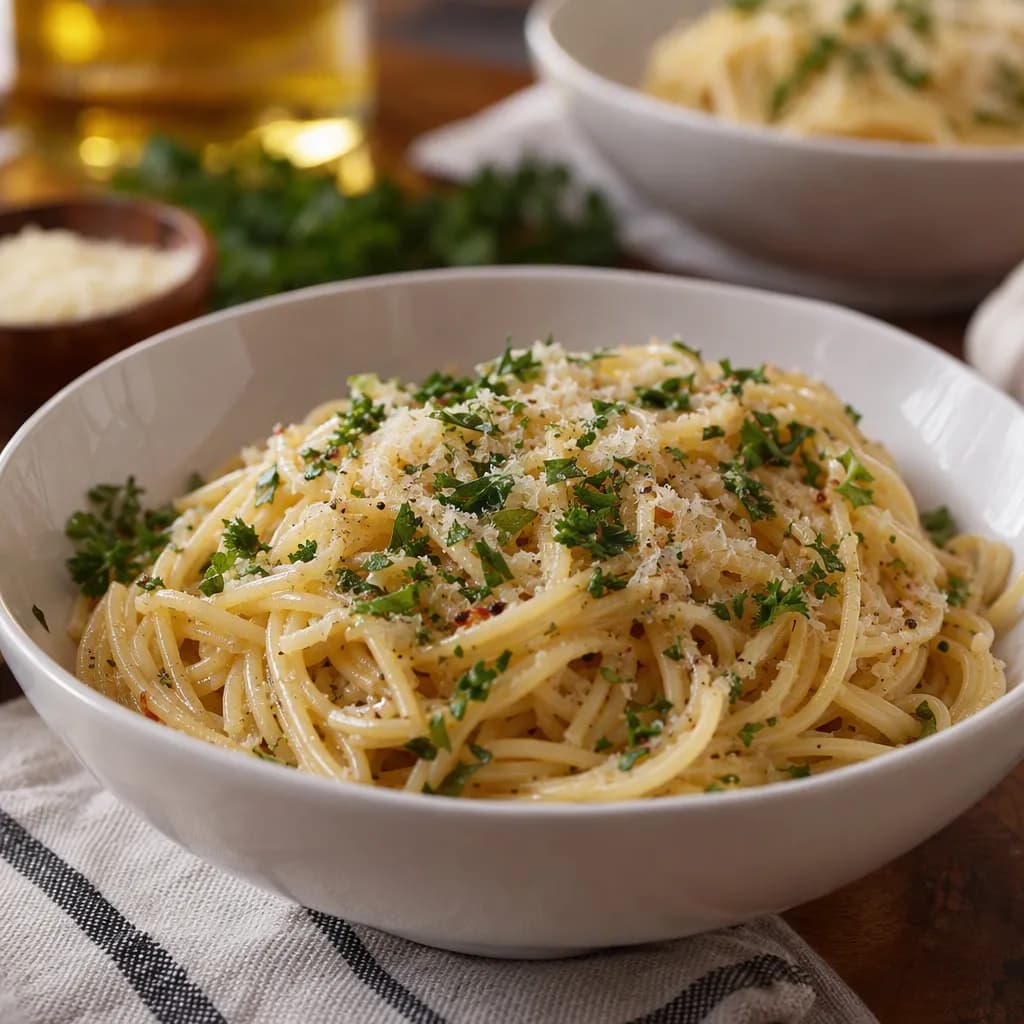 Garlic Butter Parmesan Spaghetti