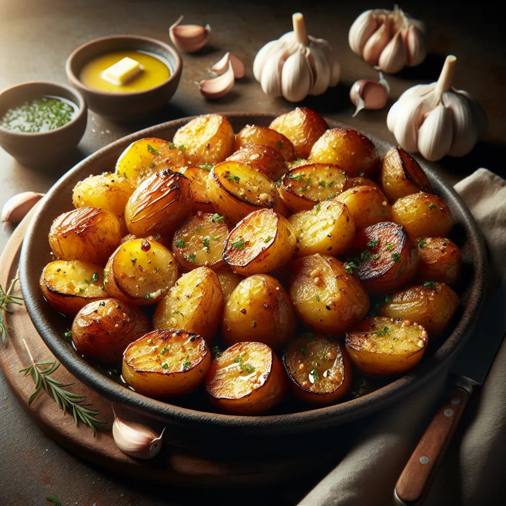 Garlic Butter Roasted Potatoes