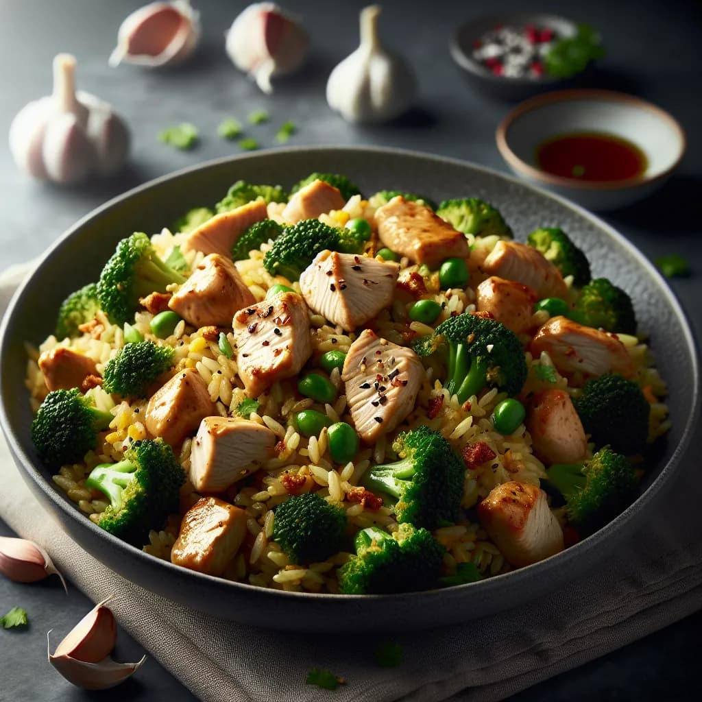 Garlic Chicken Fried Rice