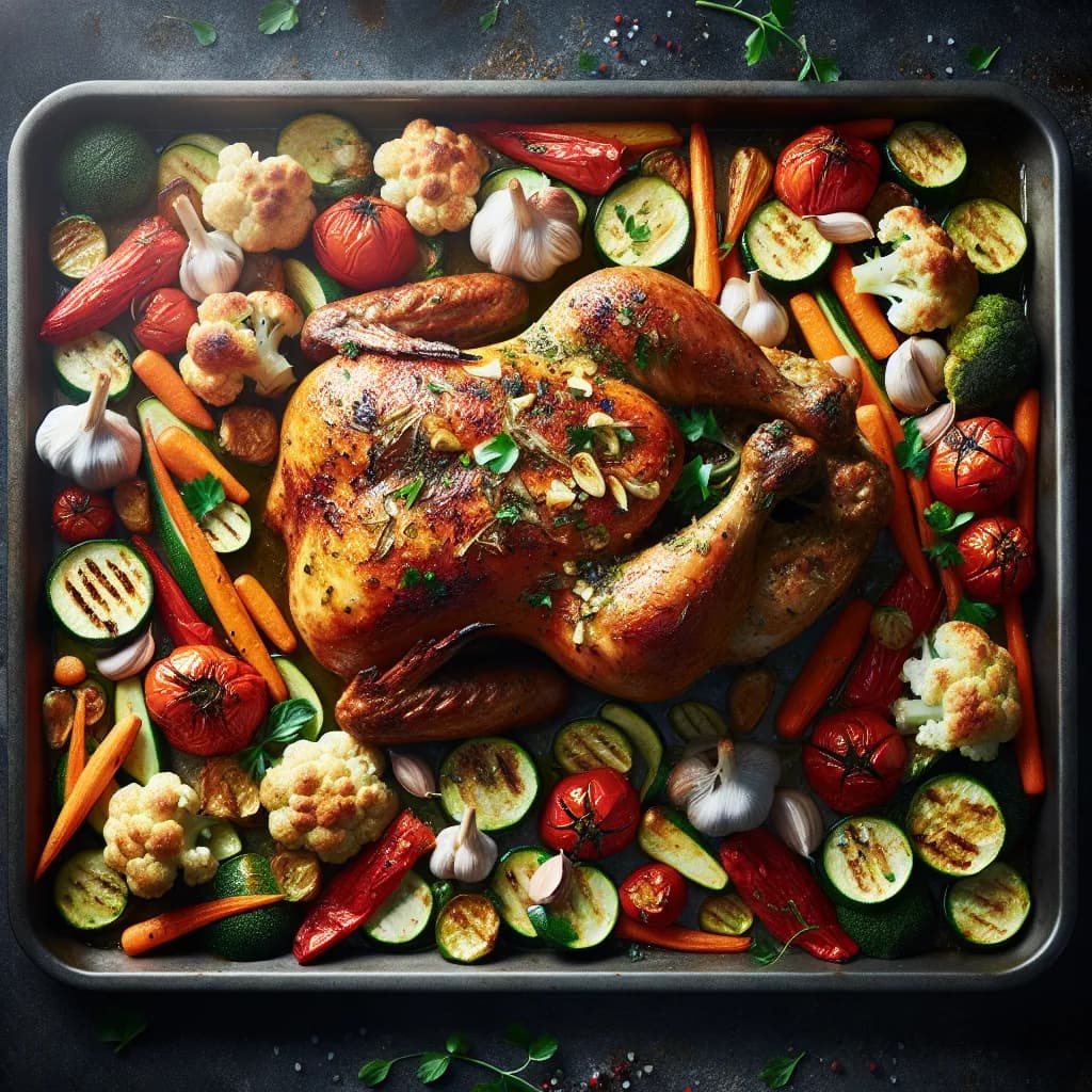 Garlic Chicken and Veggie Bake