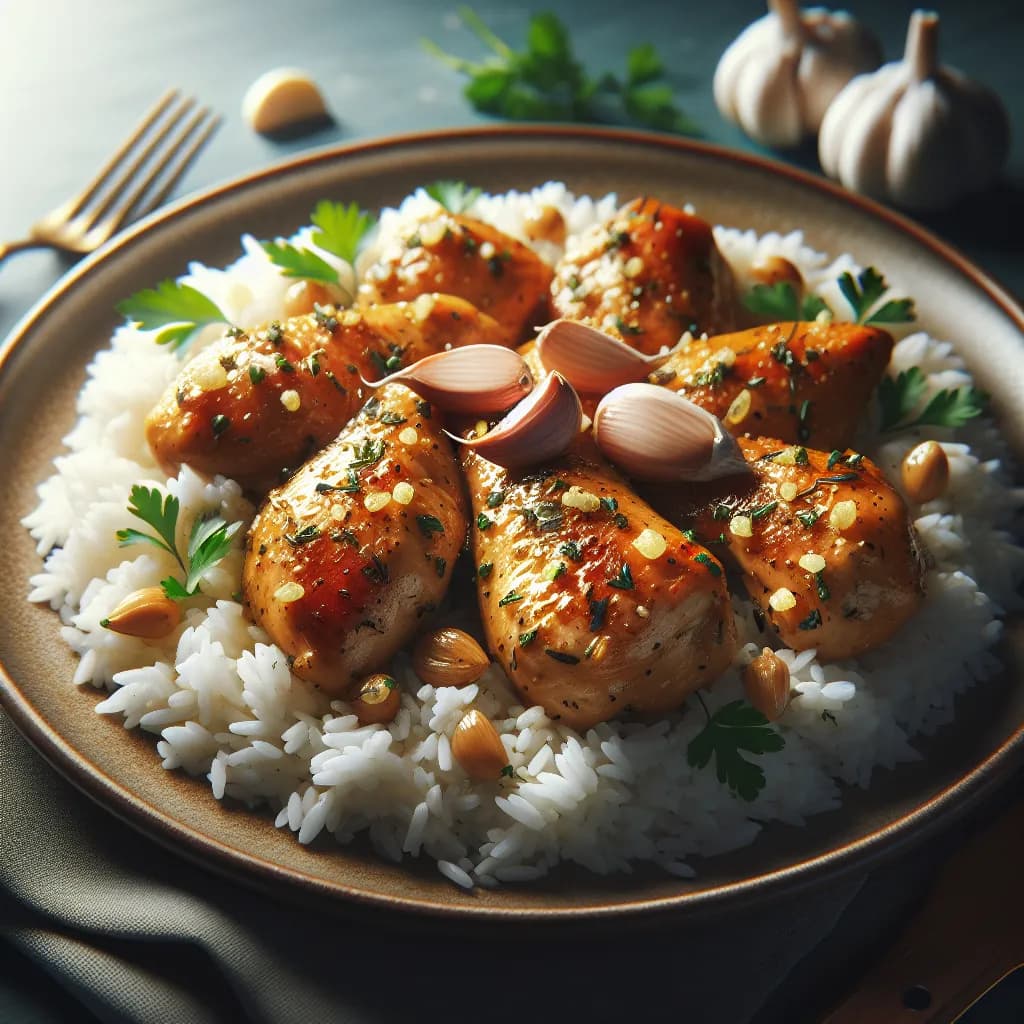 Garlic Chicken with Rice