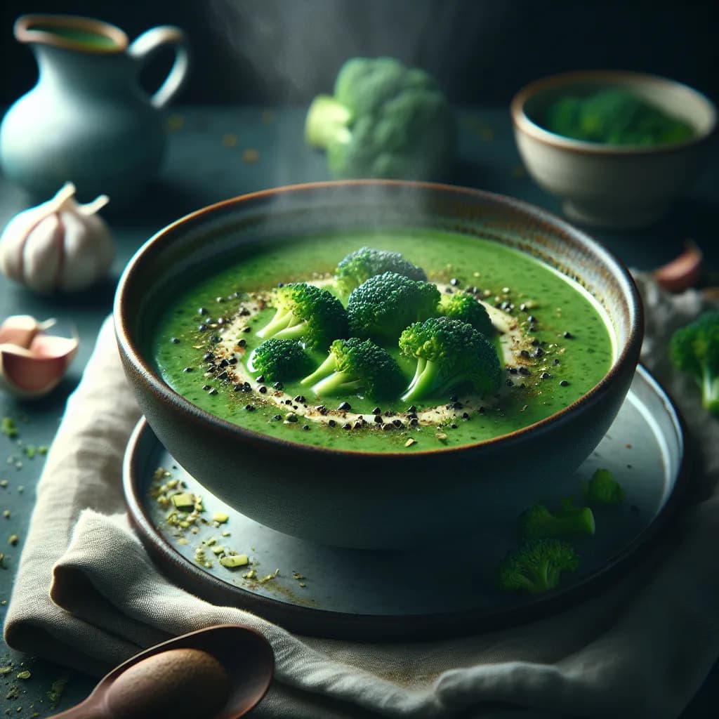 Garlic Ginger Broccoli Soup